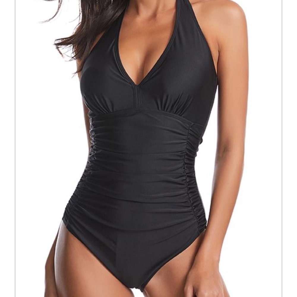 Beachsissi Halter Neck One Piece Swimsuit